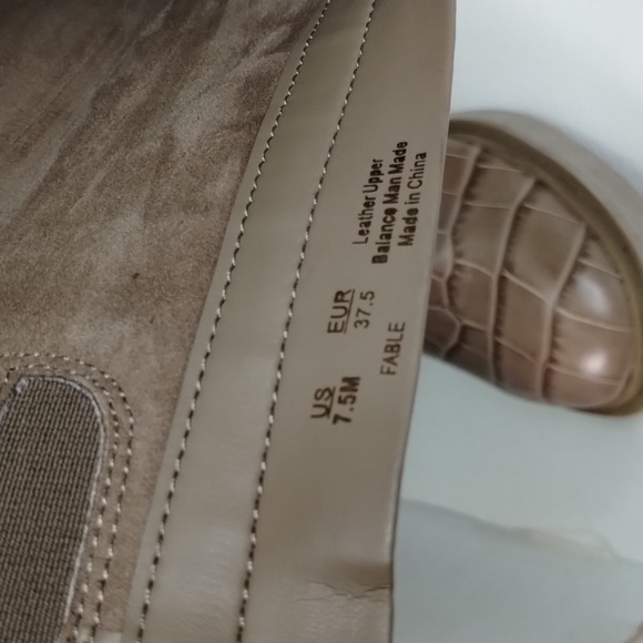 Sam Edelman Fable Tall Riding Boots Sz 7.5 Tan Croc Leather EUC - Picture 8 of 11